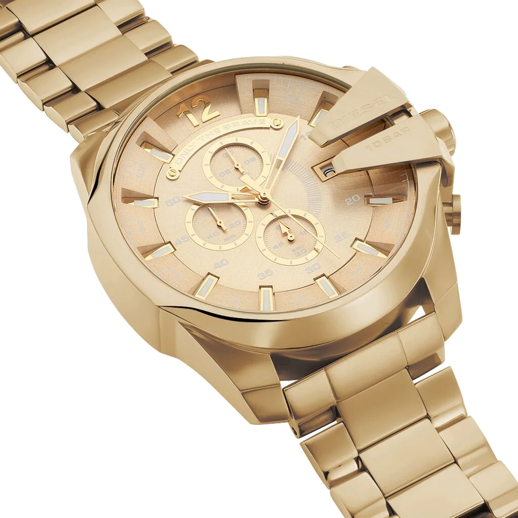 Montre Diesel Mega Chief DZ4360 pour Homme en Acier Doré vue 2