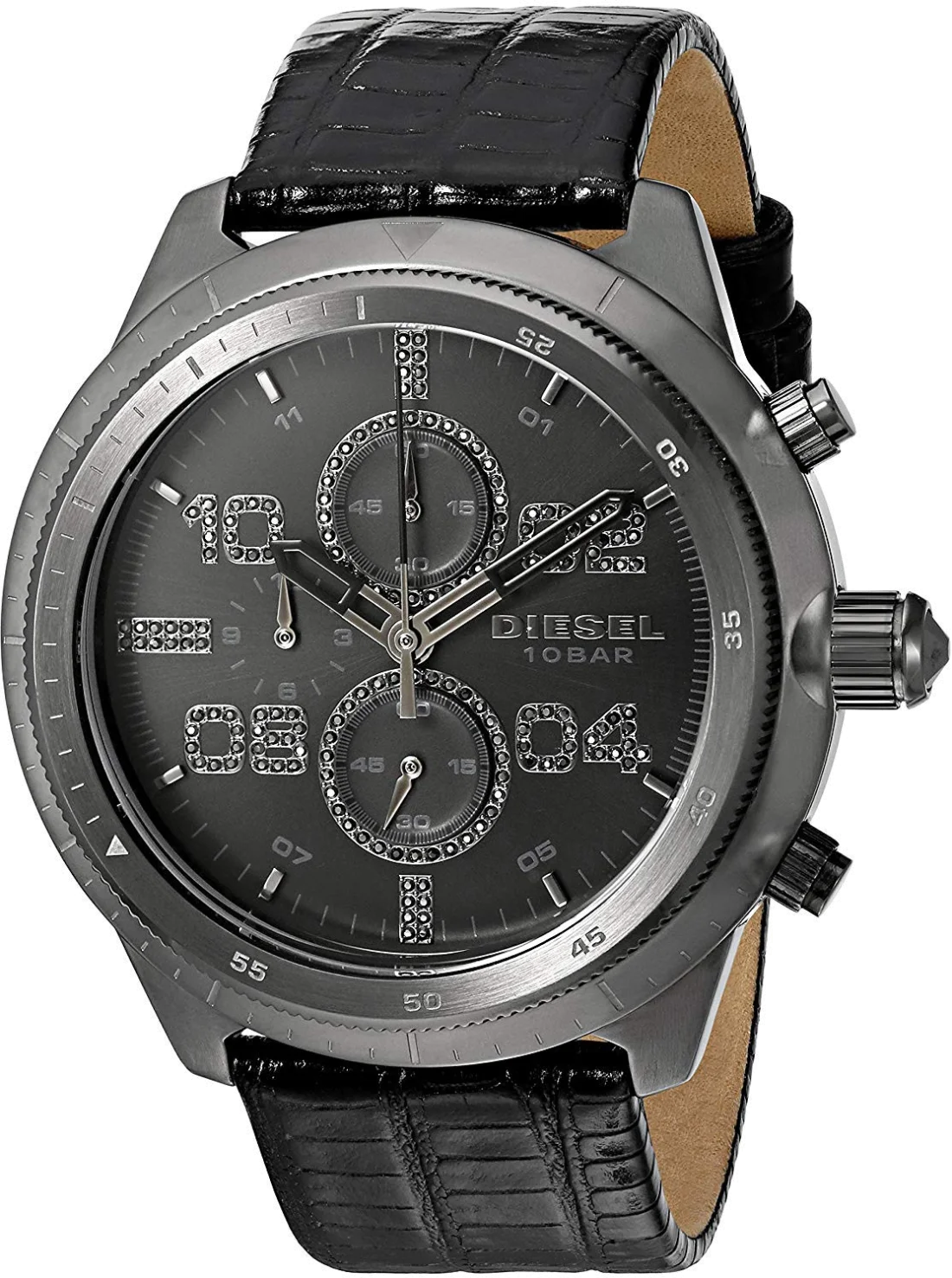 Montre Homme Diesel Padlock Chronographe Noir DZ4437