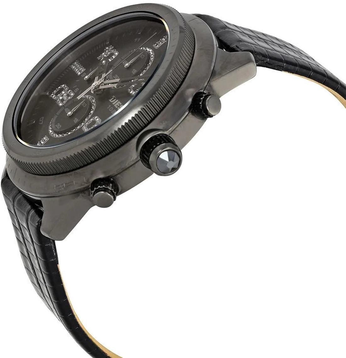 Montre Homme Diesel Padlock Chronographe Noir DZ4437 vue 3