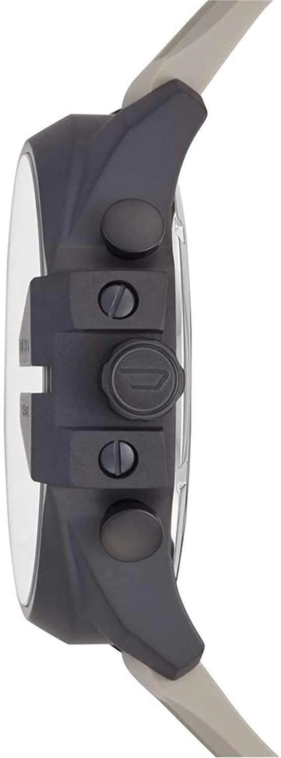 Montre Diesel DZ4496 Mega Chief Homme - Cadran Gris, Boîtier Noir, Bracelet Silicone vue 2