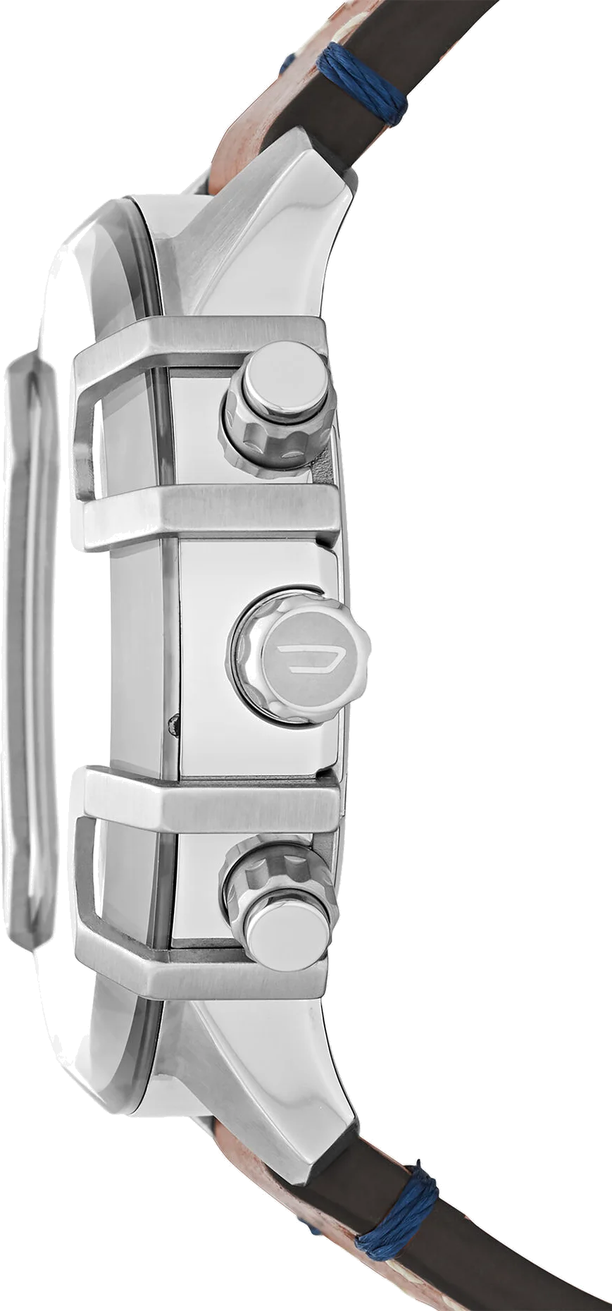 Montre Diesel Griffed DZ4518 pour Homme, Cadran Argent, Bracelet Cuir Marron vue 2