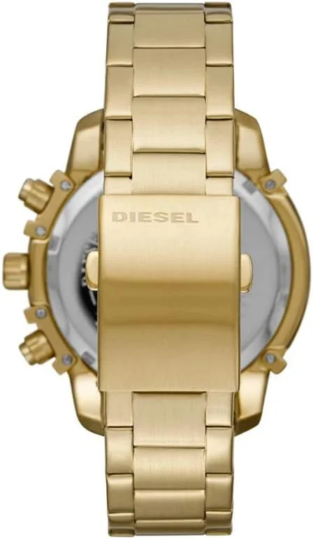 Montre Diesel Griffed DZ4522 pour Homme, Boîtier et Bracelet Acier Doré Jaune vue 3