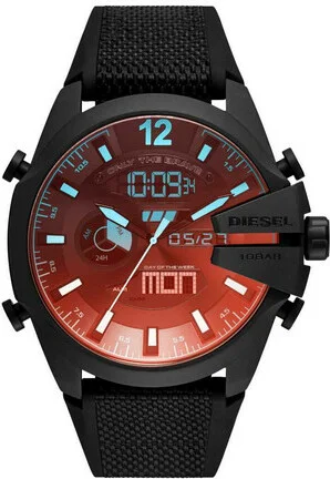 Montre Homme Diesel Mega Chief DZ4548 - Cadran Noir 51mm, Bracelet Nylon Noir vue 3