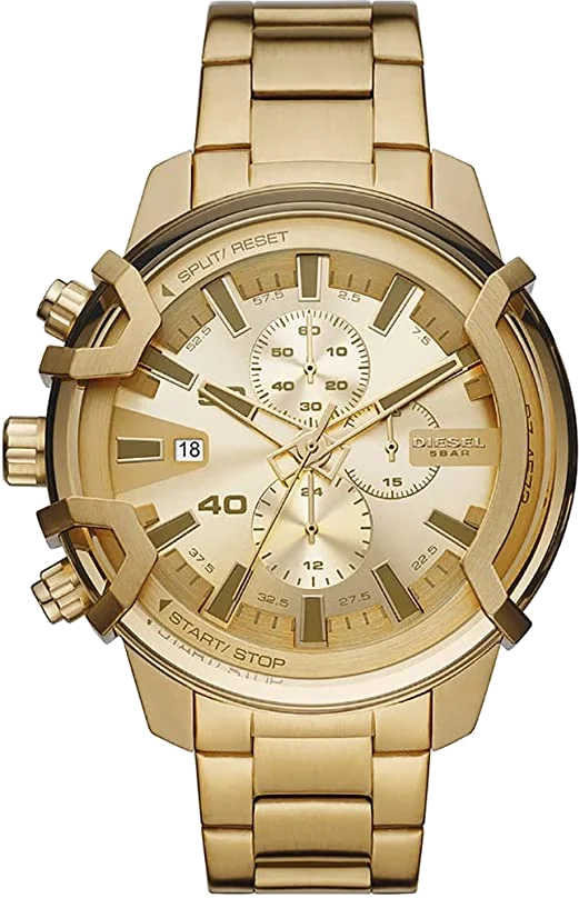 Montre Diesel DZ4573 Homme en Acier Doré Jaune 48mm