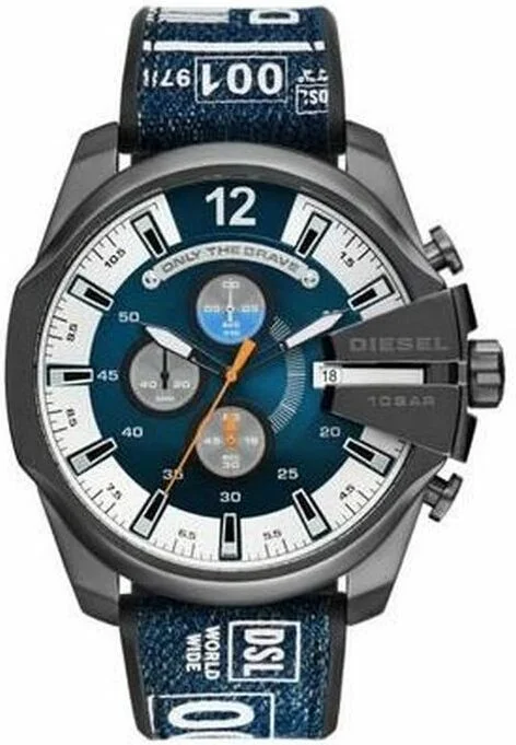 Montre Homme Diesel DZ4594 Griffed - Cadran Noir, Bracelet Cuir Rouge