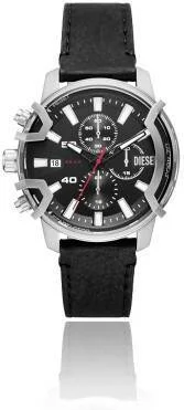 Montre Diesel DZ4603 pour Homme - Cadran et Bracelet Cuir Noir