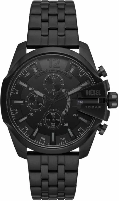 Montre Diesel DZ4617 Baby Chief Homme en acier inoxydable poli, cadran noir vue 2