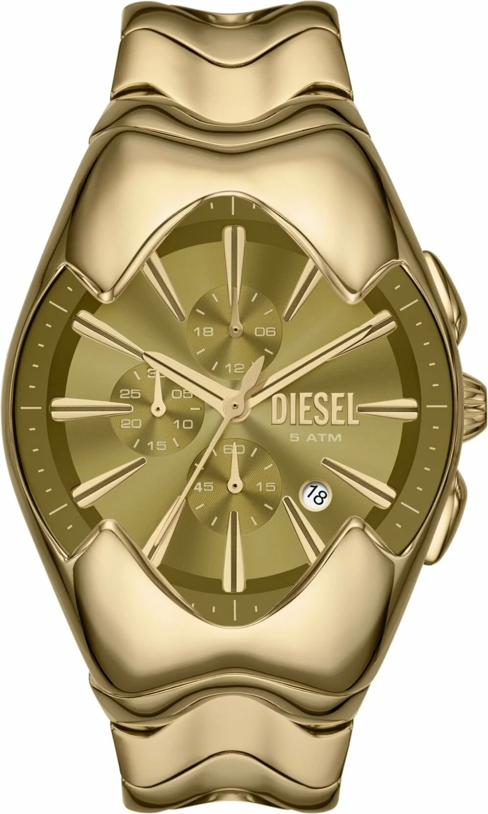 Montre Diesel DZ4681 Unisexe - Boîtier et bracelet acier inoxydable doré, cadran multifonction