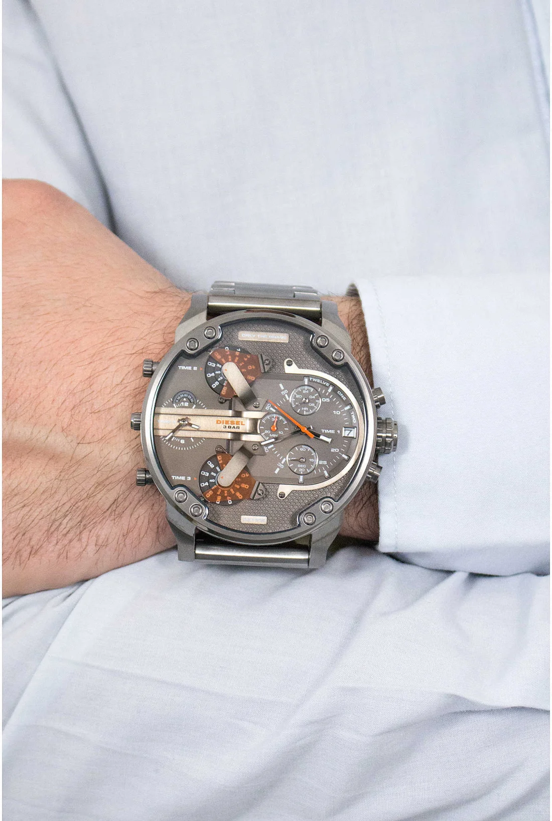 Montre Diesel Mr Daddy 2.0 DZ7315 Homme - Chronographe Acier Gris Anthracite vue 4