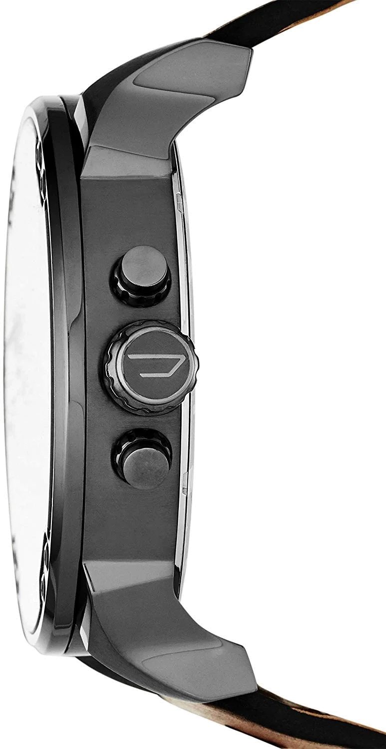 Montre Diesel Mr Daddy 2.0 DZ7332 pour Homme - Boîtier Acier Anthracite, Cadran Noir, Bracelet Cuir vue 2