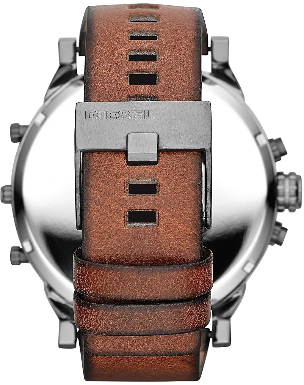 Montre Diesel Mr Daddy 2.0 DZ7332 pour Homme - Boîtier Acier Anthracite, Cadran Noir, Bracelet Cuir vue 3