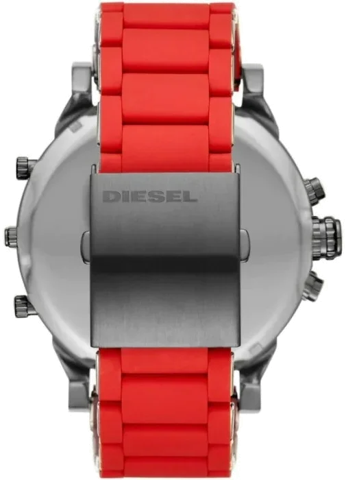 Montre Diesel Mr Daddy 2.0 DZ7370 pour Homme, Boîtier Acier Noir 57mm, bracelet en acier Rouge vue 3