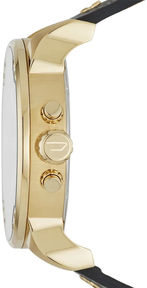 Montre Homme Diesel Mr Daddy DZ7371 - Boîtier or, cadran noir, bracelet cuir vue 2