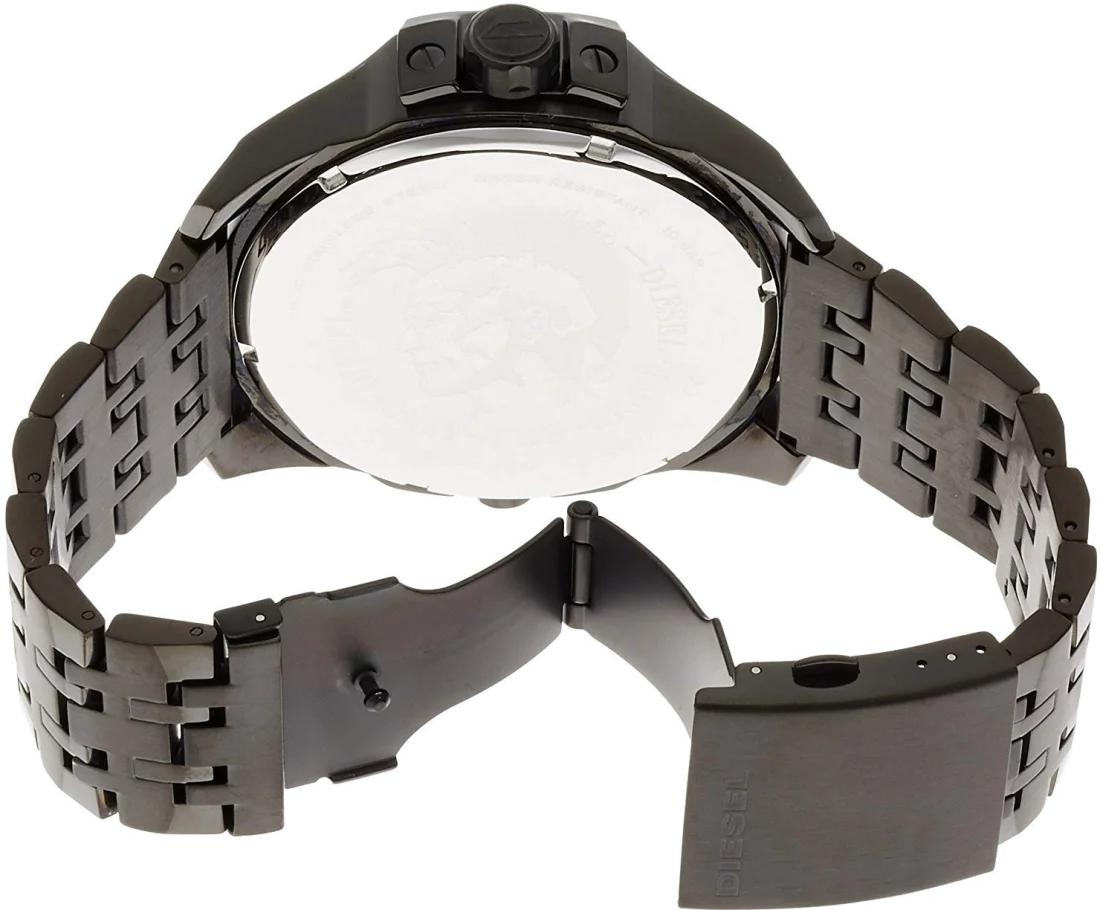 Montre Diesel Uber Chief DZ7373 pour Homme, Cadran et Bracelet Acier Noir vue 2