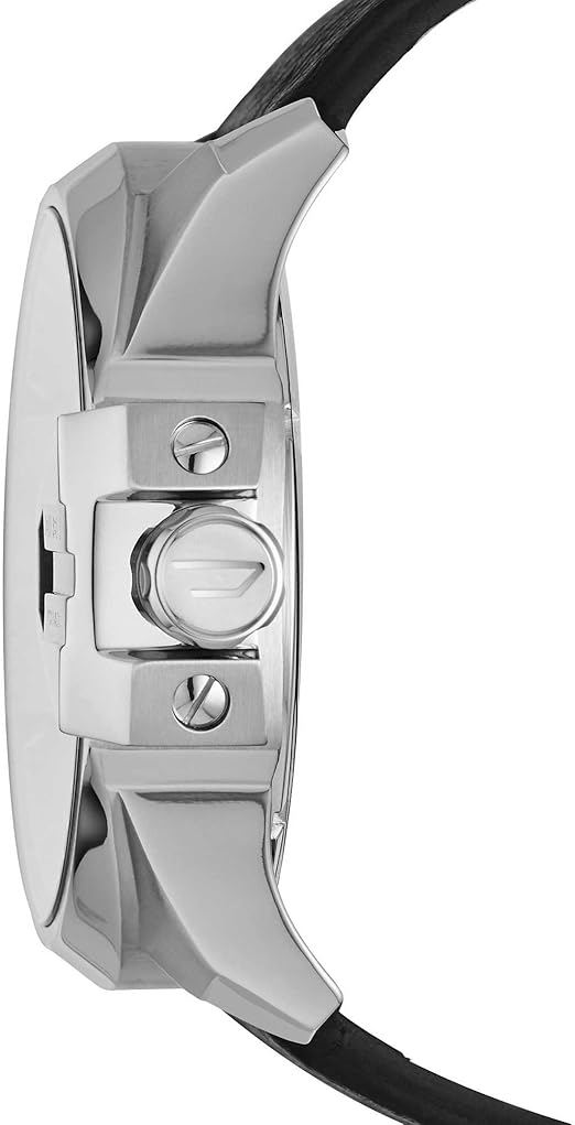 Montre Diesel Uber Chief DZ7376 pour Homme - Cadran 55mm Noir, Bracelet Cuir Noir vue 2