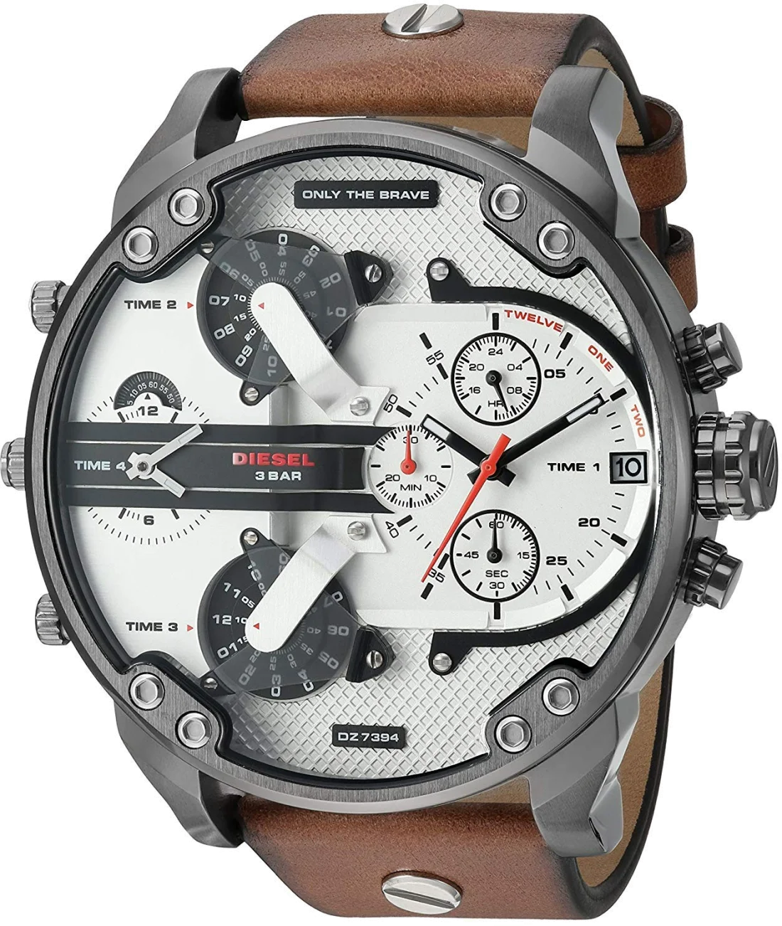 Montre Homme Diesel Mr Daddy DZ7394 Noir Cadran Argent Multifonctions