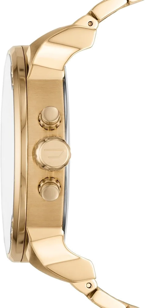 Montre Diesel Mr. Daddy DZ7399 pour Homme en acier doré jaune multi-cadrans taille 57mm vue 3
