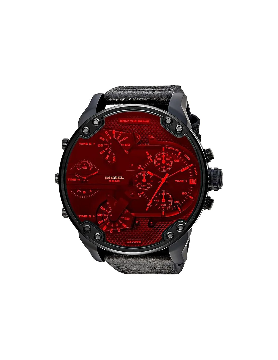 Montre Diesel Mr Daddy 2.0 DZ7402 - Cadran Noir 57mm - Bracelet Cuir Homme