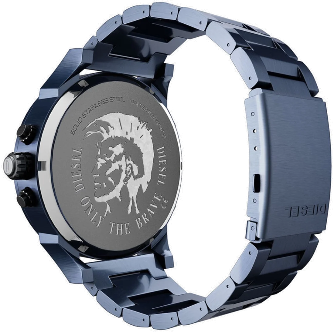 Montre Homme Diesel Mr Daddy 2.0 DZ7414 Chronographe XXL en Acier Bleu vue 4