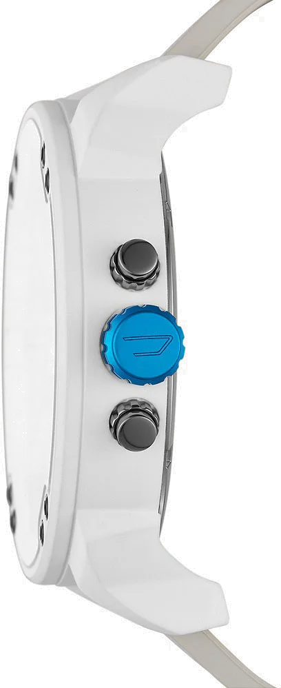 Montre Diesel Mr Daddy 2.0 DZ7419 - Chronographe Homme 57mm, Boîtier Blanc et Bracelet Silicone Blanc vue 2