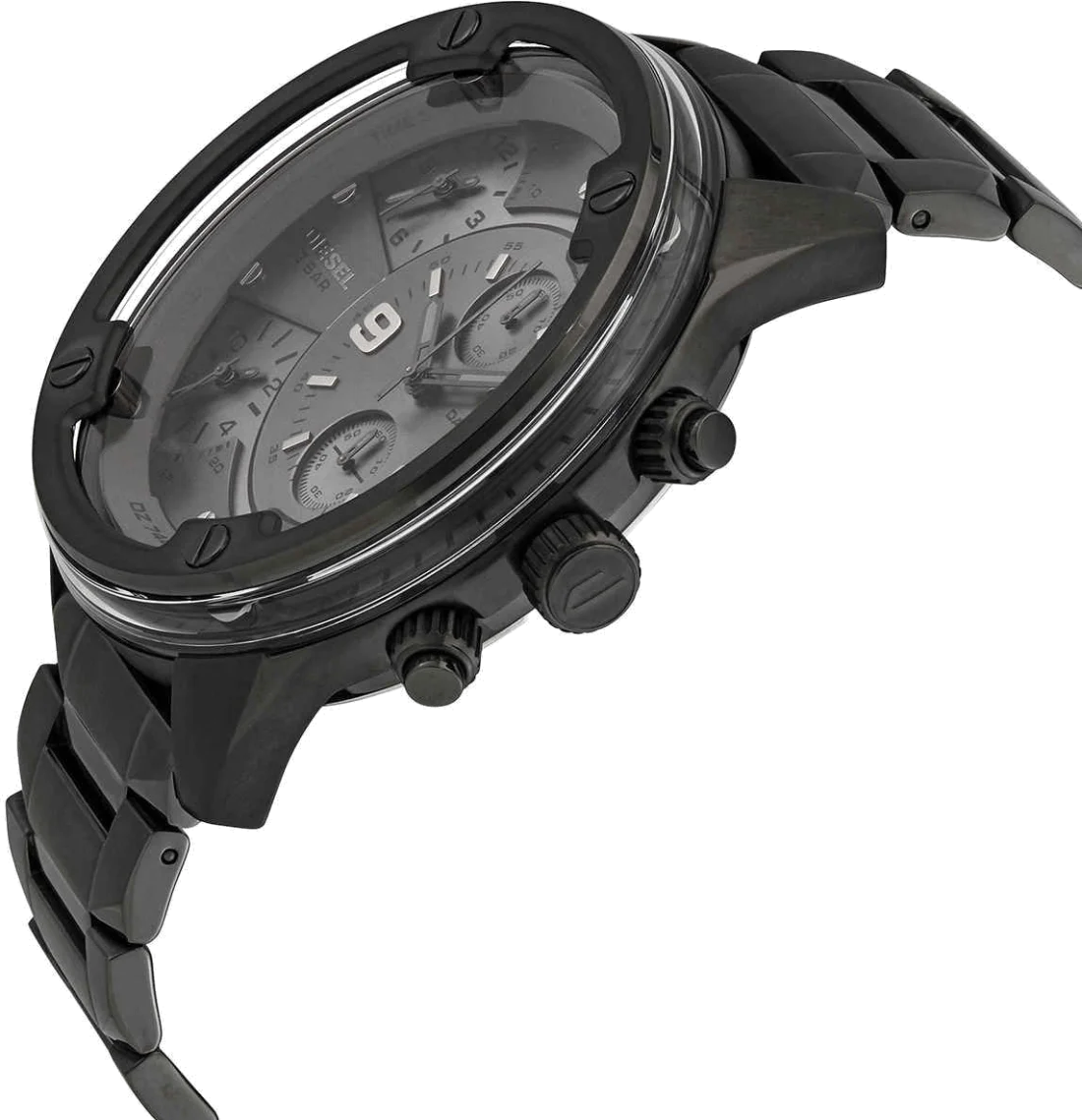 Montre Diesel DZ7426 Boltdown Homme - Chronographe Quartz Acier Gunmetal 56mm vue 2