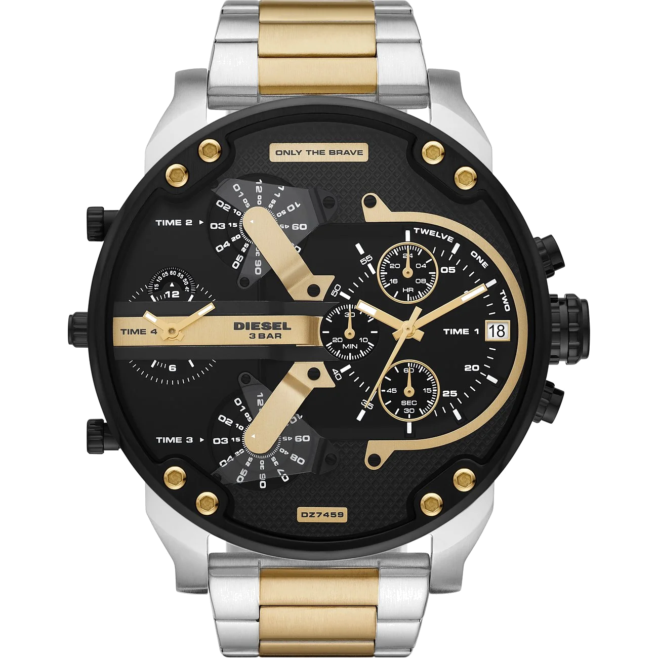 Montre Diesel Mr Daddy 2.0 DZ7459 pour Homme en acier inoxydable noir et doré