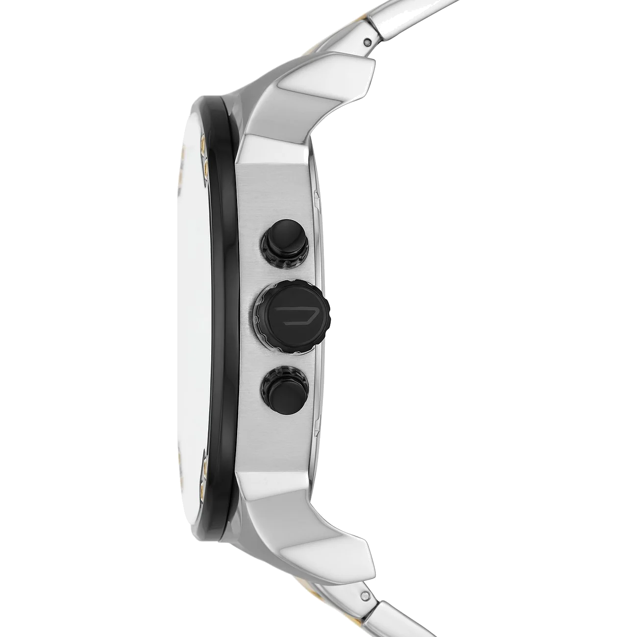 Montre Diesel Mr Daddy 2.0 DZ7459 pour Homme en acier inoxydable noir et doré vue 3