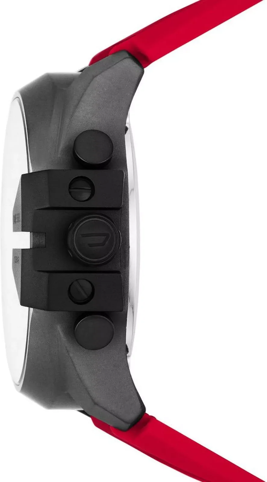Montre Diesel Mega Chief DZ4551 pour Homme - Cadran Multifonction Gris, Bracelet Rouge Nylon/Nylon vue 2