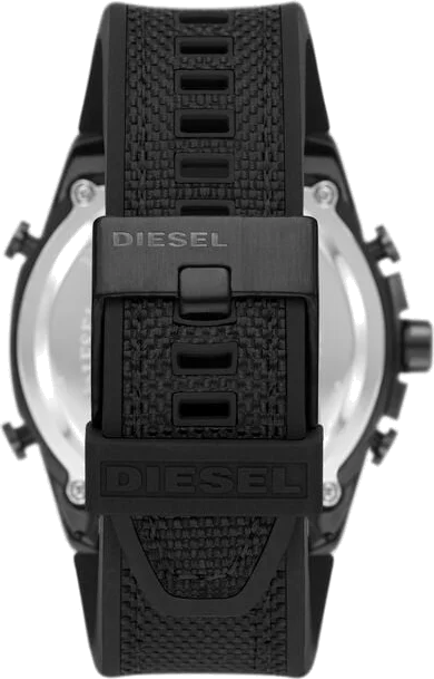 Montre Diesel Mega Chief DZ4593 pour Homme - Boîtier Noir 51mm, Cadran Multifonction, Bracelet Nylon/Nylon Noir vue 2