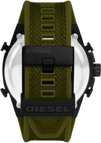 Montre Diesel Mega Chief DZ4549 pour Homme - Cadran Multifonction Gris, Bracelet Vert Nylon/Nylon vue 2