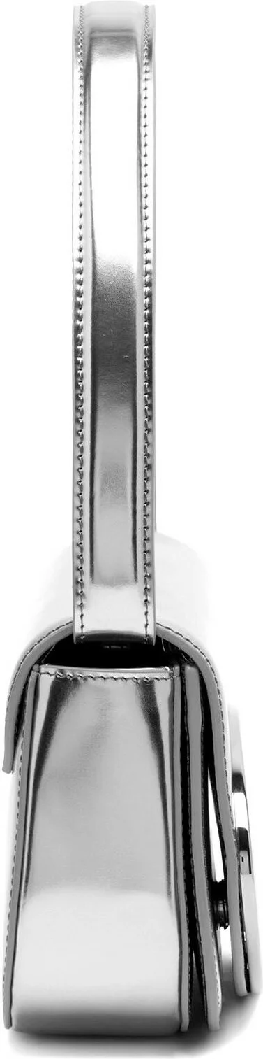 Sac à main Diesel 1DR (réf. 111476) en cuir effet miroir argenté pour femme vue 4