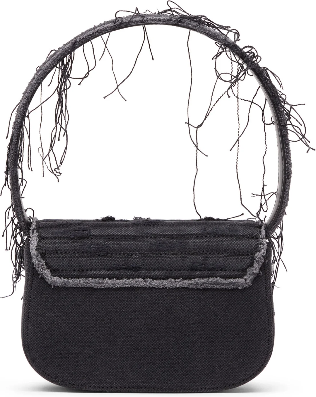 Sac à main Diesel 1DR 111502 en toile denim noir et cuir pour femme vue 2