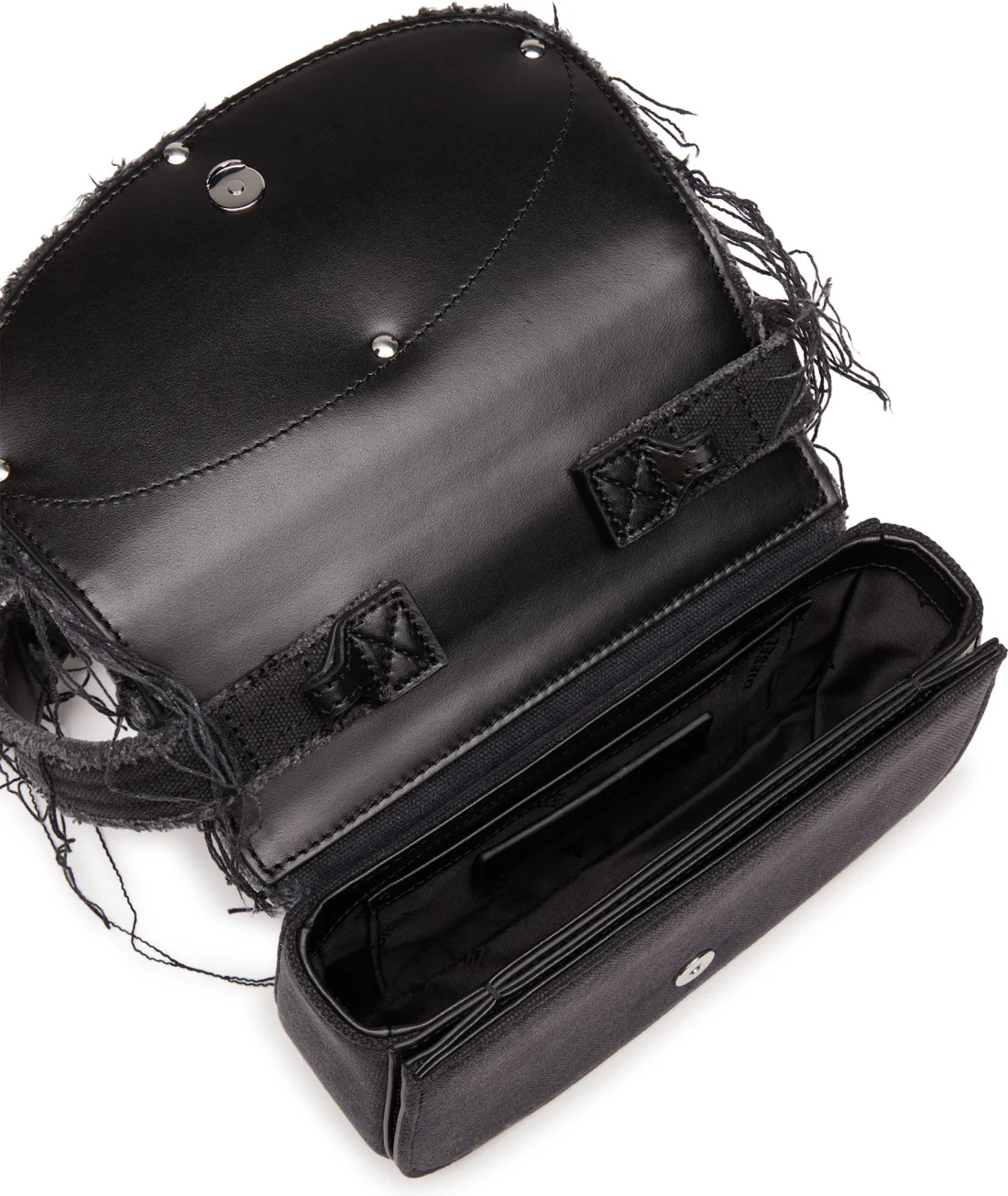 Sac à main Diesel 1DR 111502 en toile denim noir et cuir pour femme vue 3