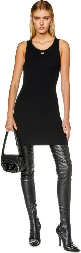 Sac à main Diesel 1DR Medium en cuir noir pour femme - Réf. 111504 vue 6