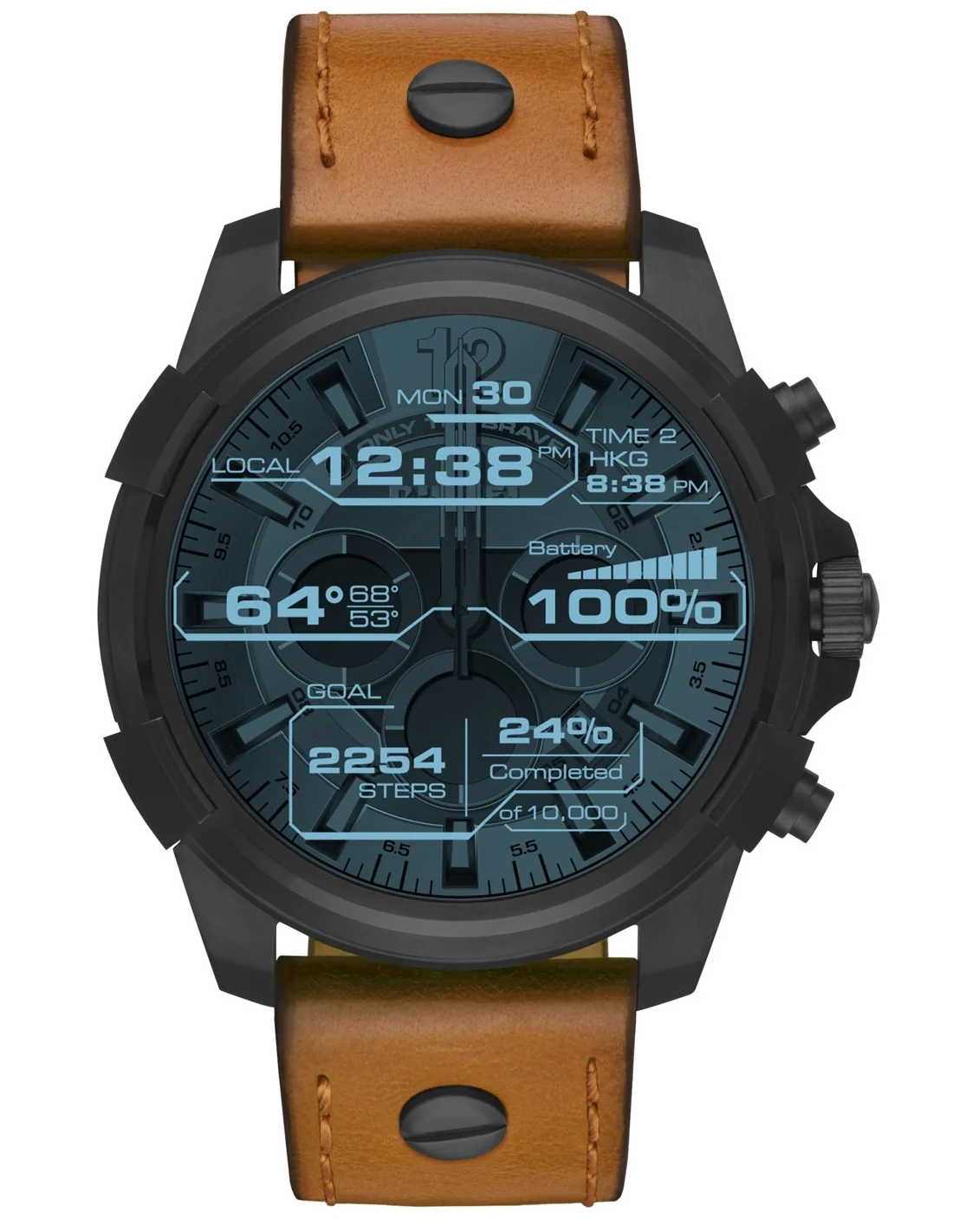 Montre Connectée Full Guard Diesel DZT2002 Brun