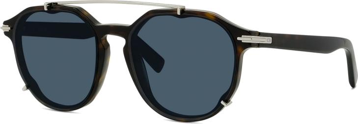 Lunettes de soleil Dior DIORBLACKSUIT RI rondes double pont - Ecaille vue 2