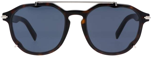 Lunettes de soleil Dior DIORBLACKSUIT RI rondes double pont - Ecaille vue 3