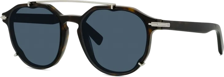 Lunettes de soleil Dior DIORBLACKSUIT RI rondes double pont pour homme vue 2