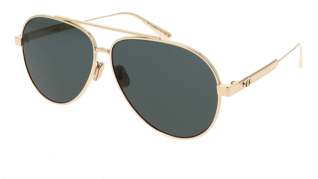 Lunettes de soleil Dior Cannage A1U pilote monture métal - Vert vue 3