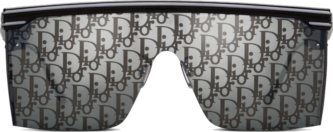 Lunettes de soleil masque Dior Oblique DIORCLUB M1U - Noir vue 2