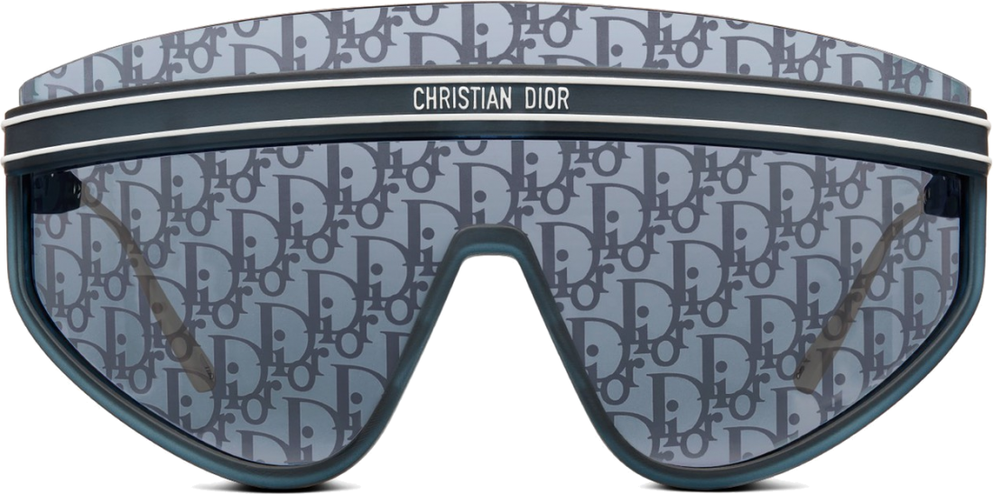 Lunettes de soleil masque Dior DIORCLUB M2U - Bleu vue 2