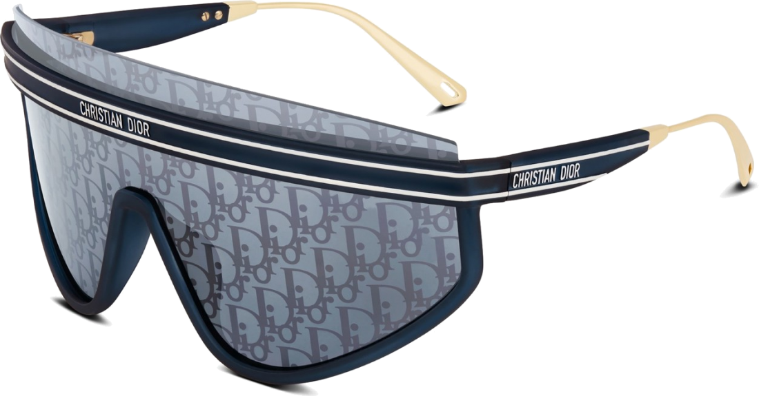 Lunettes de soleil masque Dior DIORCLUB M2U - Bleu vue 3