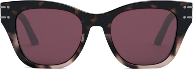 Lunettes de Soleil Dior DIORSIGNATURE B4F forme rectangle en acétate - Ecaille vue 2
