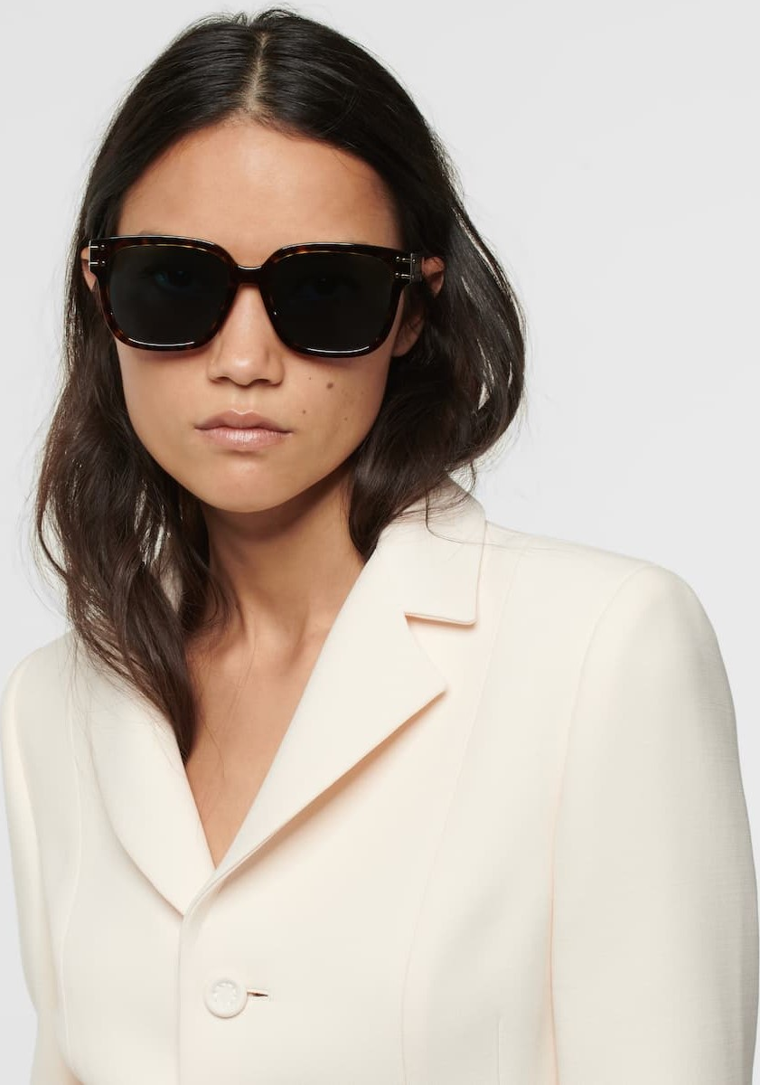 Lunettes de Soleil Dior DIORSIGNATURE B4F forme rectangle en acétate - Ecaille vue 3