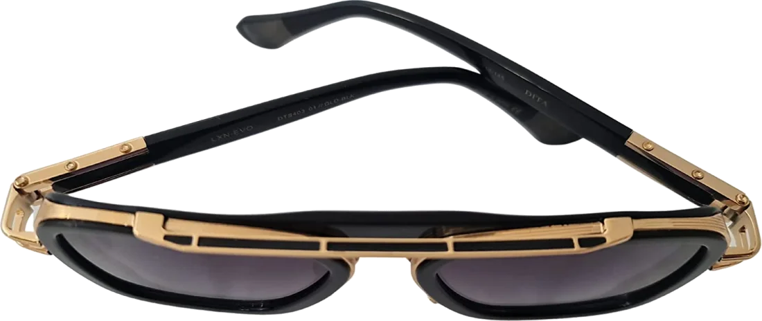 Lunettes de soleil DITA LXN-EVO DTS403-A-01 pour Homme - Monture noire et dorée vue 3