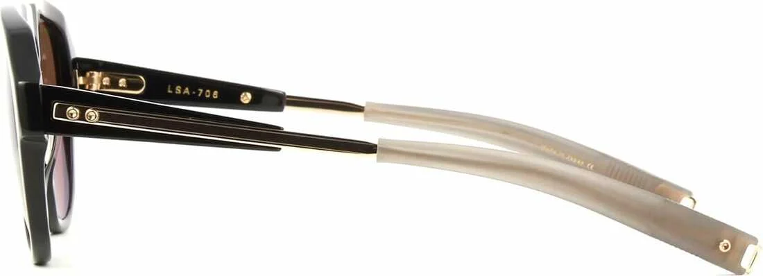 Lunettes de soleil Dita Lancier LSA-706 DLS706 A01 Noir - Monture Navigator unisexe en acétate vue 3