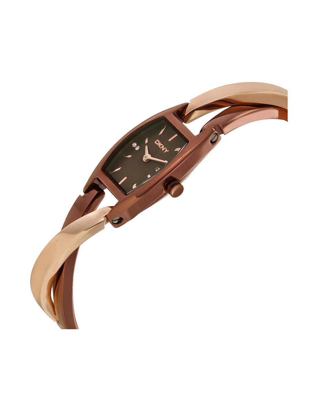 Montre Femme DKNY Essentials NY8439 Bracelet en acier torsadé bicolore vue 2