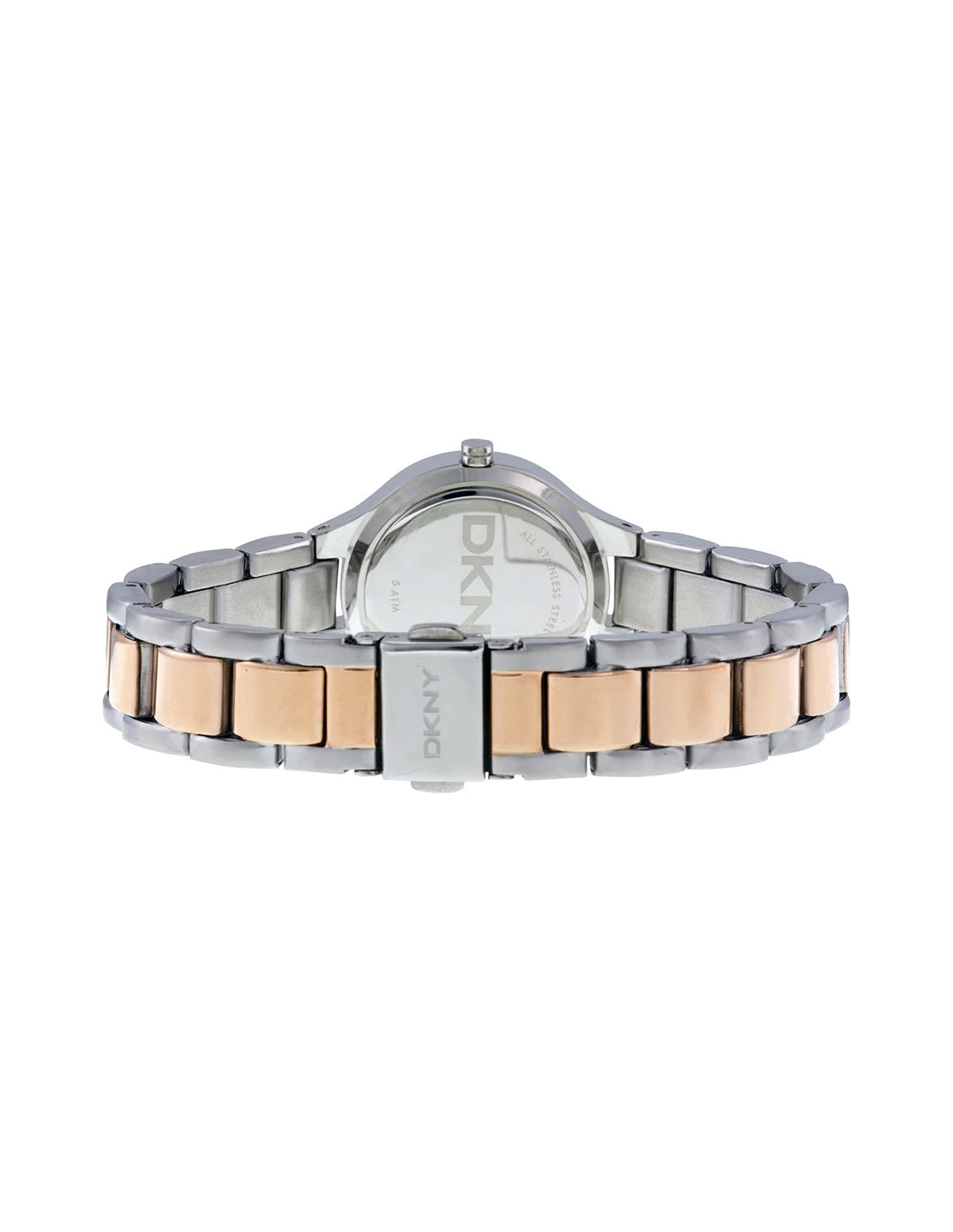 Montre Femme DKNY Broadway NY8812 Lunette en strass et bracelet bicolore vue 2