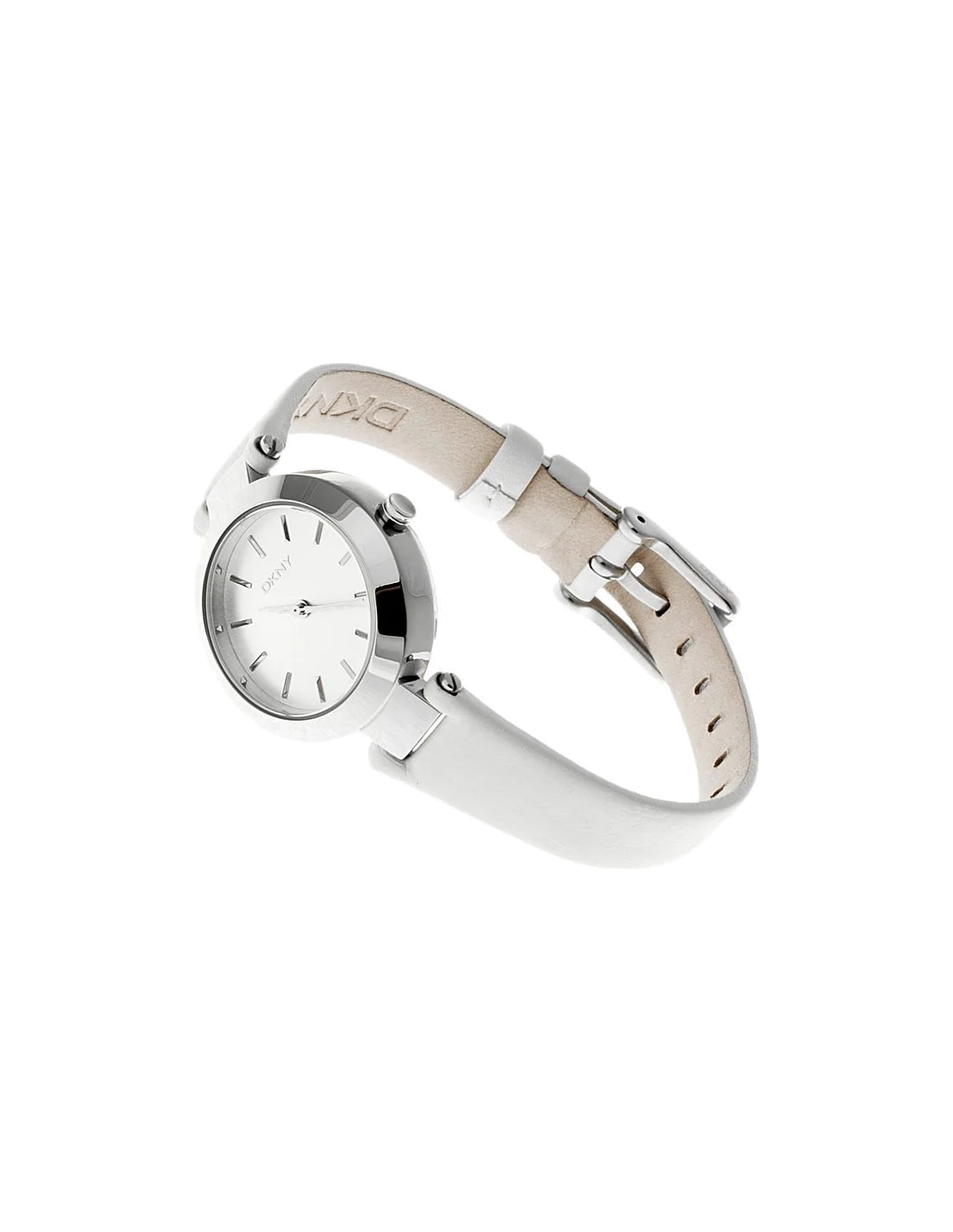 Montre Femme DKNY Stanhope NY8834  Bracelet en cuir blanc vue 2