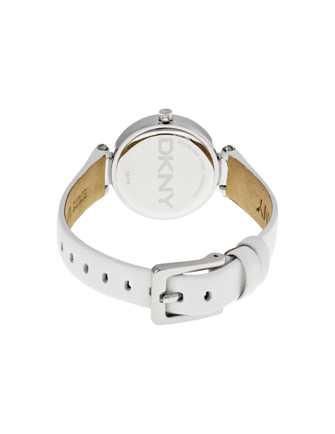 Montre Femme DKNY Stanhope NY8834  Bracelet en cuir blanc vue 3